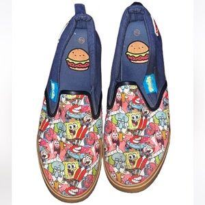 GroundUp SpongeBob SquarePants Slip-On Rubber Sole Shoes Size 11.5 (Flawed)